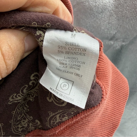 Miss Me Y2K Hoodie Size rust coral orange full zip M embroidered floral glitter - Picture 7 of 7